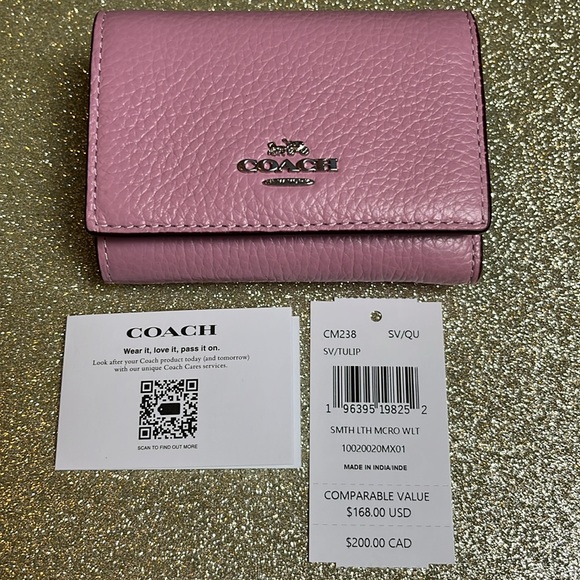 NWT Coach Smith Leather Micro Wallet - Picture 9 of 9